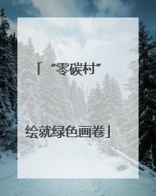 “零碳村” 绘就绿色画卷